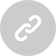Gray circle with a white link icon